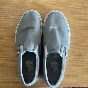Grey slip on vans! Size 7 in womens!
